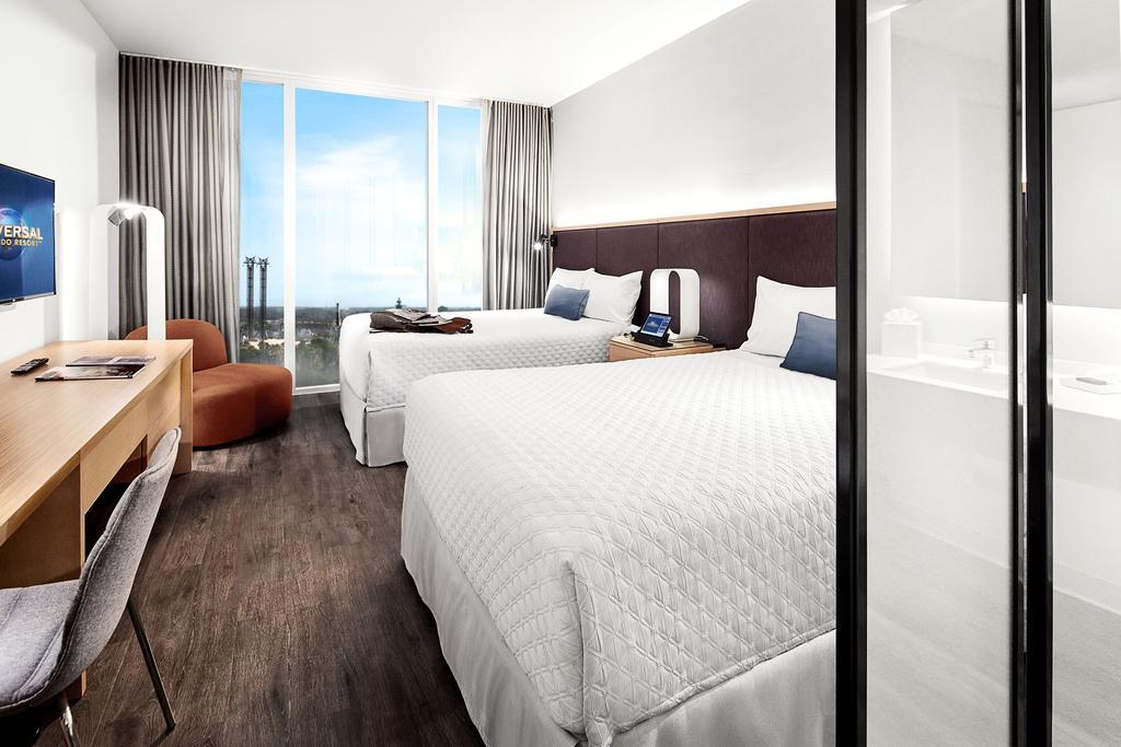 Hearing Accessible Skyline View 2 Queen Room Includes Early Park Admission*,462297318:JPEG